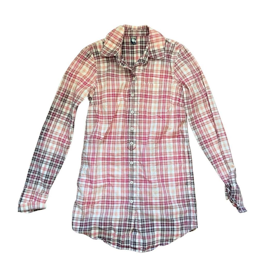 Free People Multicolor Plaid Flannel: 90s, Y2K